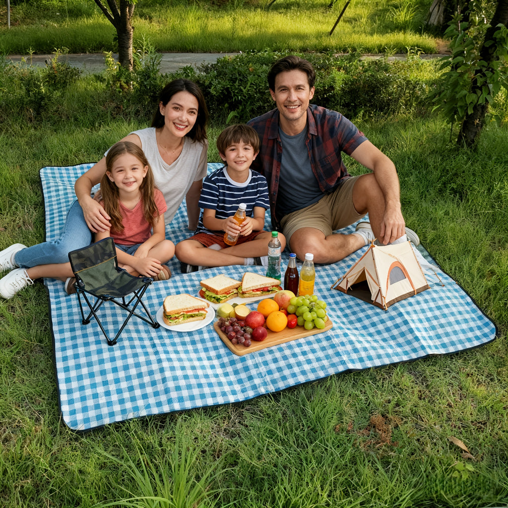 Beach Blanket Waterproof Sand Resistant, 80' X 80' Super Large, Soft And Sturdy, Light And Portable, Great for Beach Vacation, Family Park Picnic, Travel Camping, Outdoor Gift Non-Food Direct Contact