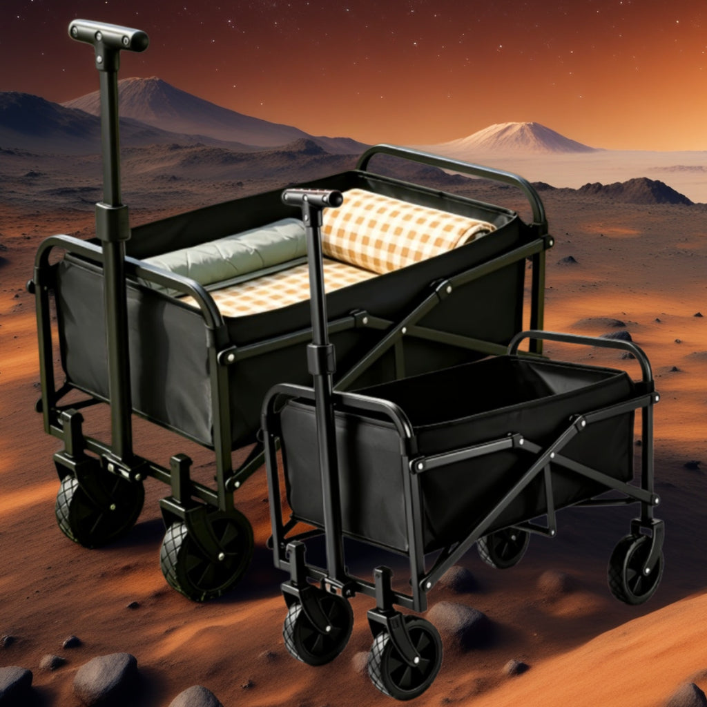 XMT:Outdoor UV-resistant Folding Camping Cart, Featuring UV-resistant and Anti-aging Fabric That Resists Fading During Prolonged Outdoor Use