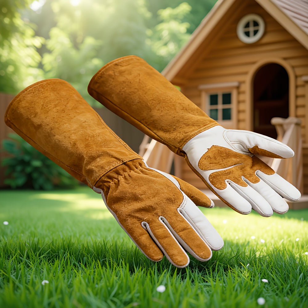 1pc, durable gardening gloves, unisex, puncture-resistant and reinforced, ideal for yard trimming and outdoor camping, available for selection