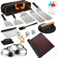 17/19pcs Of Flat-bottomed Baking Tray Accessories Set, Barbecue Set, Barbecue Accessories, Teppanyaki, Meat Pressure Plate, Kitchen Tools, Suitable for Family Kitchens, Outdoor Barbecues And Courtyard Dinners.