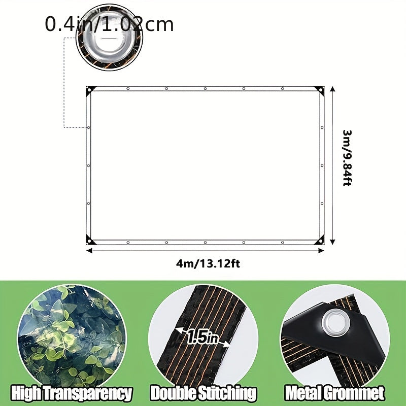 1pc UV-Resistant Transparent Tarp - Waterproof, Windproof & Dustproof Plastic Cover for Gardens, Balconies, Greenhouses & Succulents, Garden Houses