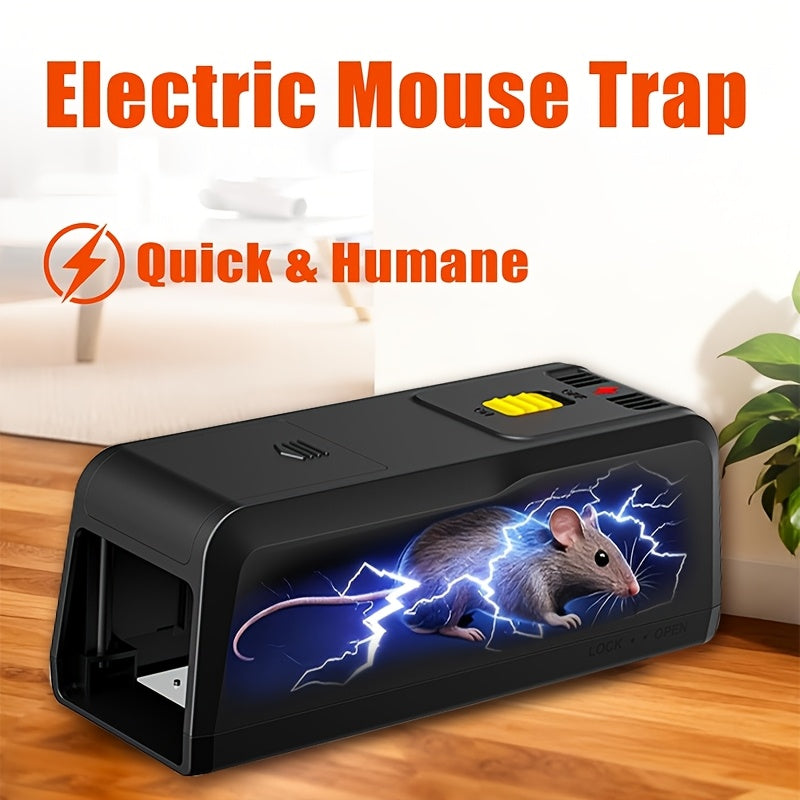 AZDELE Electric Mouse Trap, Suitable for Indoor And Outdoor Use, Reusable, 2800V Instantly Kilmice, Effectively Controls Pests, And Provides Quick Extermination. Suitable for Homes, Living Rooms, Kitchens, Garages, Yards, Etc.