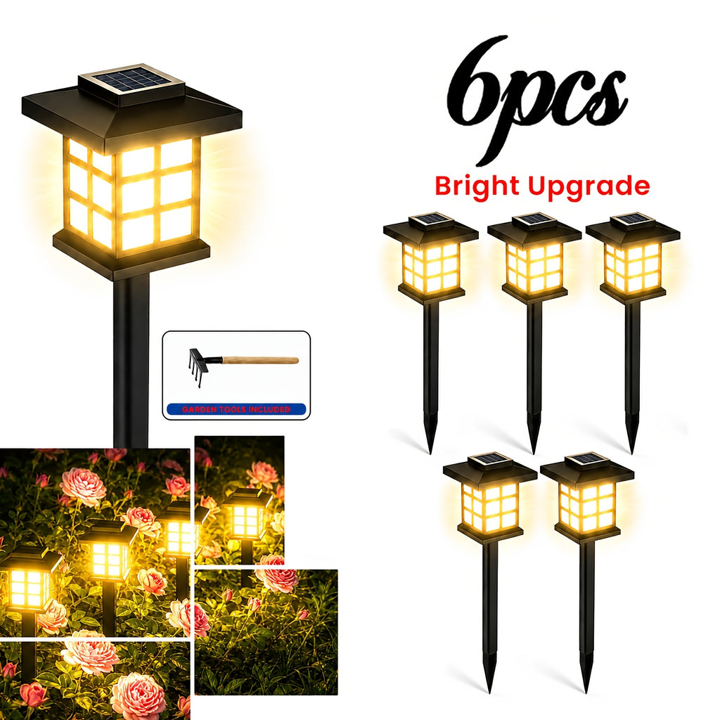 24 Solar Outdoor Lights, IP55, 700mA Solar Footpath Lights, 10 Hours Long-lasting LED Landscape Lighting Outdoor Solar Pathway Lights, Suitable for Gardens, Courtyards, Landscapes And Driveways, Available 6/12