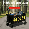 200pcs 350/490/660 Foldable Extra Large Travel Cart, Multifunctional Detachable Outdoor Portable Heavy-Duty Camping Wagon With All-Terrain Wheels, Suitable For Lawns, Sports, Shopping, Beaches, Camping, Toy Storage And Transportation.