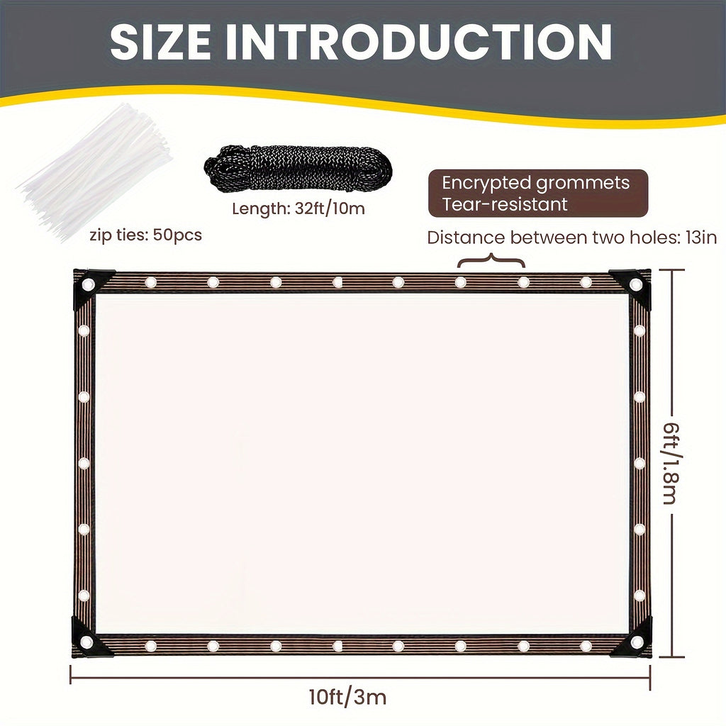 Clear Waterproof Tarps(increase Grommets, Windproof Rope +Ties)Poly Tarpaulin Outdoor Garden Rainproof Covering, Clear Vinyl Tarp with Patio, for Covering Henhouse Porch Canopy Plant Camping