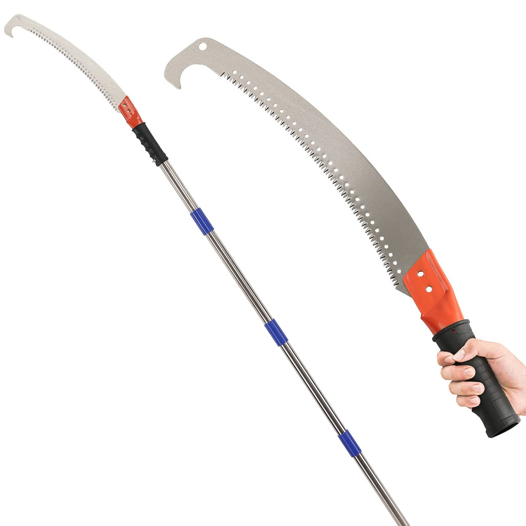 YEYEBEST Pole Saw Designed for Trimming Trees, Featuring a Long Extension for Pruning, a Blade for Cutting Branches, And a Manual Pole Cutter Suitable for Gardens And Patios