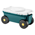 VEVOR Rolling Garden Cart with Seat 276 lbs Plastic Garden Scooter Storage Bin & Seat Light/heavy