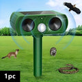 Solar-Powered Sonic Animal Repeller with Strobe Light And Motion Sensor - Keeps Wildlife Away from Yards, Gardens, And Property. IPX4 Rating, Weatherproof And Easy to Install. Sonic Technology