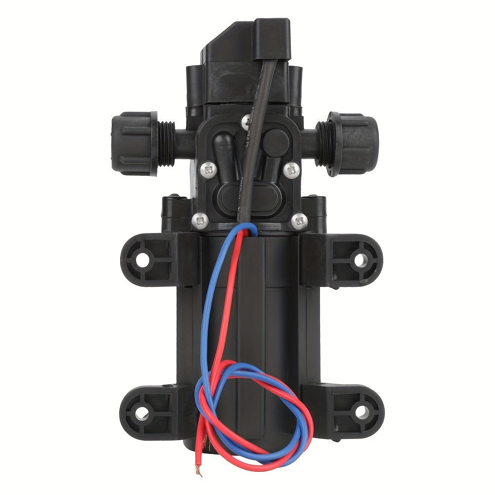 12V High-Pressure Self-Priming Diaphragm Water Pump - 130PSI/6LPM Automatic Switch, Durable ABS Material, Ideal For Car Wash, Tap Water Pressurization, Fish Tank, Bath, And More - 6.45in Length, Compact Design