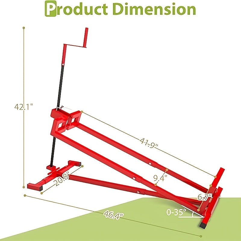 Lawn Mower Lift Jack, 880 Lbs Capacity Telescopic Maintenance Jack with Manual Handle And Power Tool Extension Handle, Adjustable Height - Lawn Mower Lift Table for Garden Tractors/Riding Lawn Mower