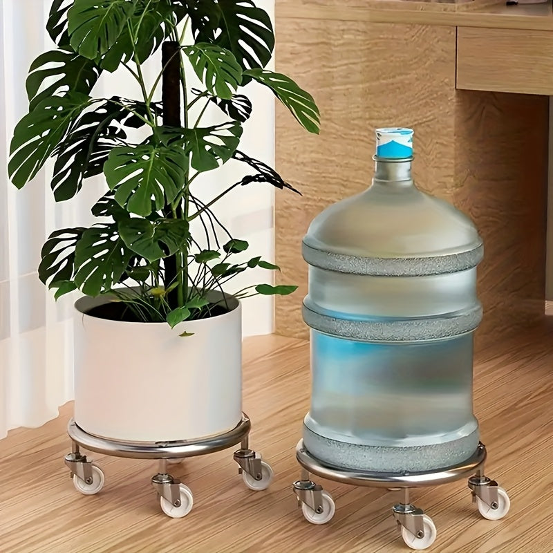 Multifunctional Movable Propane Cylinder Base, Propane Cylinder Frame Trolley Frame, Four-wheeled Bucket Trolley With Brake Universal Wheel, Movable Bracket For Potted Plants, Storage Frame, Suitable For Placing Heavy Objects In Home Kitchens.