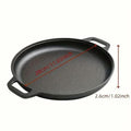 Multi Functional Cast Iron Pot - A Non Stick Pot Suitable for Pizza and Pancakes, Perfect for Home Kitchens and Outdoor Cooking for Pizza Lovers Non-Stick Round Skillet for BBQ, Buffet, Home Cooking