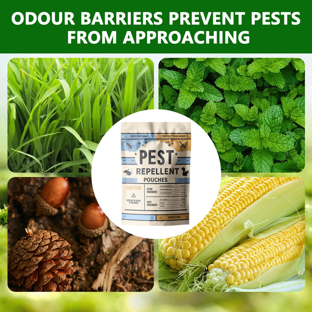 Pest Control, Powerful Insect Repellent Sachets, Peppermint Pest Repellent – Repels Mice/Rats/Mosquitoes, Keeps Pests Away, Home Insect & Rodent Repellent (Against Mice, Ants, Cockroaches, Mosquitoes & Moths), Car Engine Rodent Deterrent for Squirrels & R