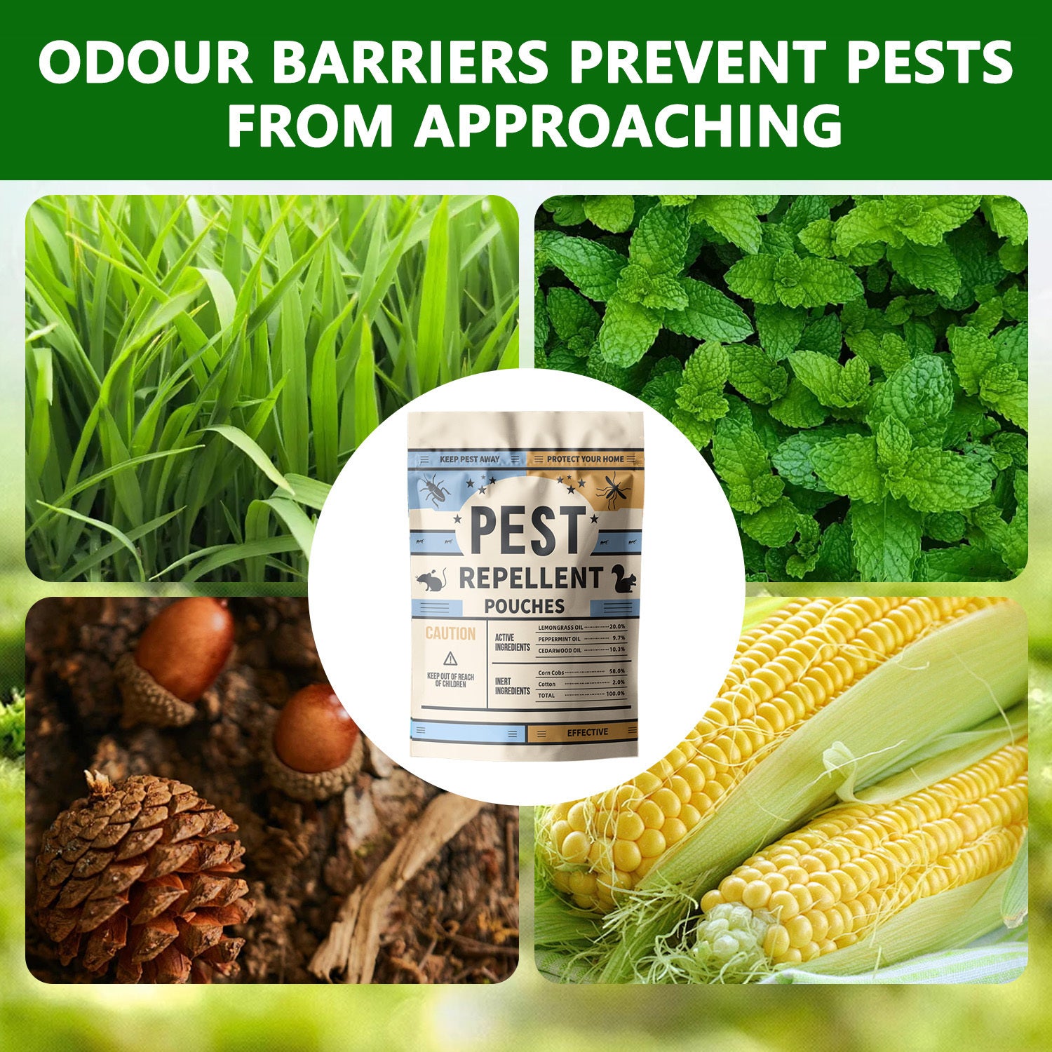 Pest Control, Powerful Insect Repellent Sachets, Peppermint Pest Repellent – Repels Mice/Rats/Mosquitoes, Keeps Pests Away, Home Insect & Rodent Repellent (Against Mice, Ants, Cockroaches, Mosquitoes & Moths), Car Engine Rodent Deterrent for Squirrels & R