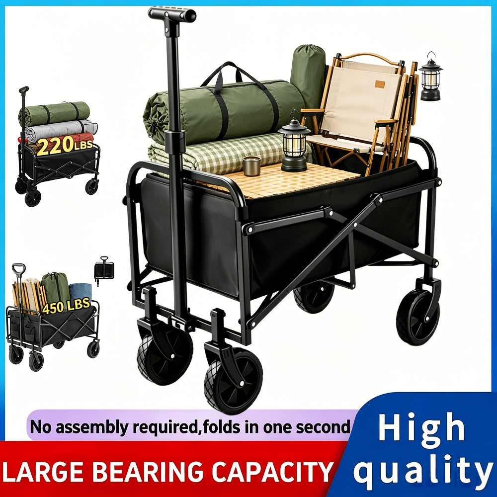XMT Outdoor UV-resistant Folding Camping Cart, Featuring UV-resistant And Anti-aging Fabric That Resists Fading During Prolonged Outdoor Use