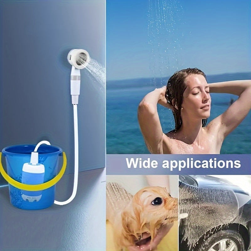 Portable Shower Pump And Outdoor Camping Shower (5000Mah); Suitable for Washing Cars And Motorcycles, Showering While Hiking Or Camping, Beach Trips, Gardening And Crop Irrigation, Bathing Pets, Cleaning The Yard, And Outdoor Fishing