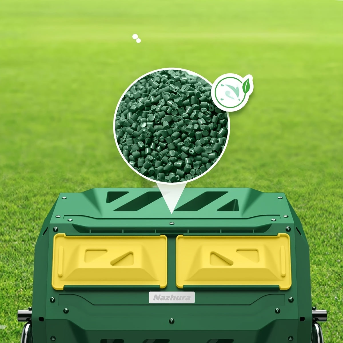 Tumbling Composter with Two Chambers, 43 Gallons, Suitable for Kitchen Scraps, Garden Debris, Patio Waste, And Yard Leaves