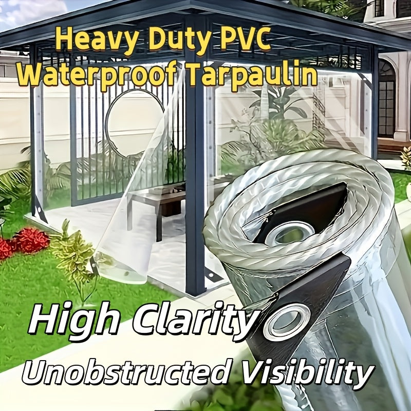 The 20 - Mil Thickened Transparent Rain - Proof Cloth Comes with A Hanging Rope As A Gift. The High - Density PVC Coating Is Waterproof And Anti - Permeable! The Metal Eyelet Design Strengthens Fixation And Prevents Being Blown By The Wind. It Can