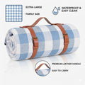 80'x 80' Picnic Blanket Extra Large, Waterproof and Foldable Beach Blanket, 3-Layer Outdoor Blanket for 6 to 8 Adults, for Camping, Park, Beach, Grass, Indoors... Non-Food Direct Contact