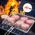 Stainless Steel BBQ Grill Basket - Large, Foldable & Portable for Fish, Shrimp & Vegetables - Perfect for Outdoor Camping, Picnics & Parties - Easy to Clean father gift