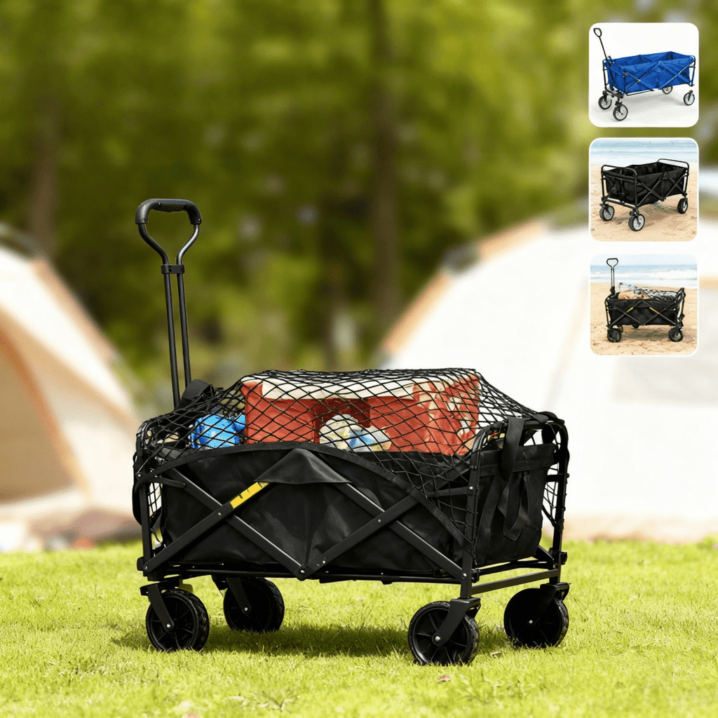 Camping Cart Net, Camping Cart Net Bag, Small Cart Net for Garden Carts, Fixed Net, Camping Cart Storage Net, Open Design with Snap Closure, Suitable for Groceries, Tools - Compatible with Shopping Carts, Lawnmower Baskets (portable).