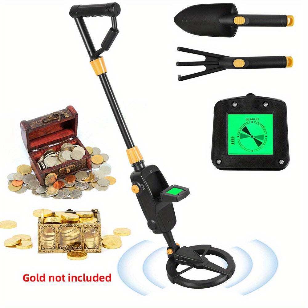 Rechargeable Metal Detector, Professional Pinpointer Higher Accuracy Golden Finder Detector Kit with LCD Display
