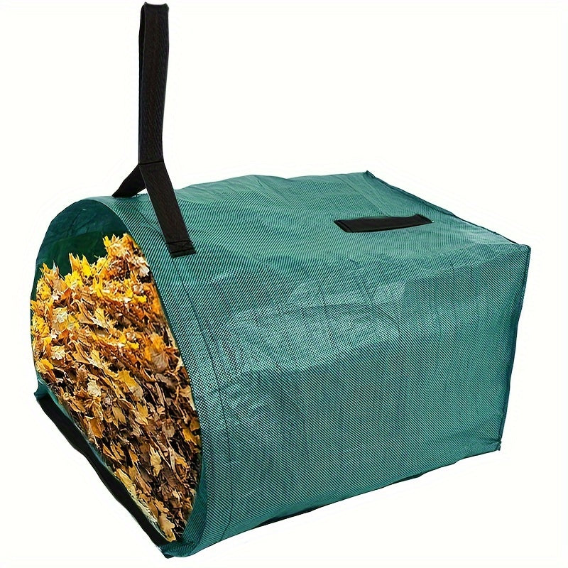Large Capacity 52.83gal Dustpan Garbage Bag((1 Pack)-with A Pair Work Gloves, Garden Collection Bag, Durable Waterproof Material, Suitable for Leaves, Grass Clippings Garden Waste, Convenient Foldable Design, Easy to Store And Use, Essential Garden