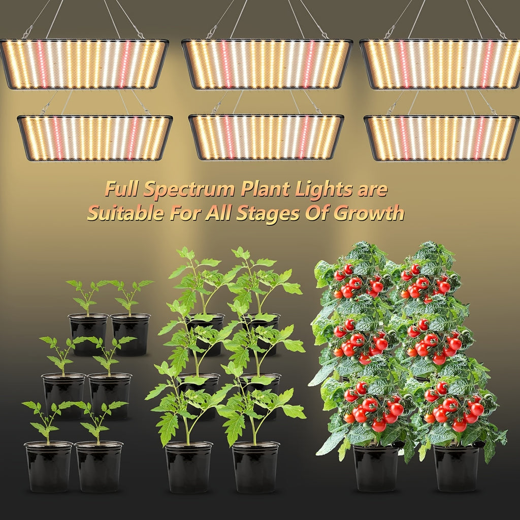 Grow Light, (2-Pack) LED Grow Lights For Indoor Plants Full Spectrum Plant Growing Lamps For Seedling Veg And Bloom 200W
