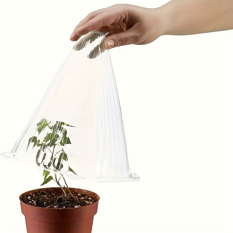 A Set Of22 Reusable Transparent Plastic Plant Bell Covers - Protecting Plants From Birds, Frost, And Snails - Garden Protection Accessories