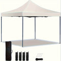Pop Up Canopy, Commercial Instant Shelter Tent, Portable Folding Ez Up Canopy with 4 Sand Bags, Heavy Duty Waterproof Patio Event Tent for Outdoor Wedding, Camping, Beach