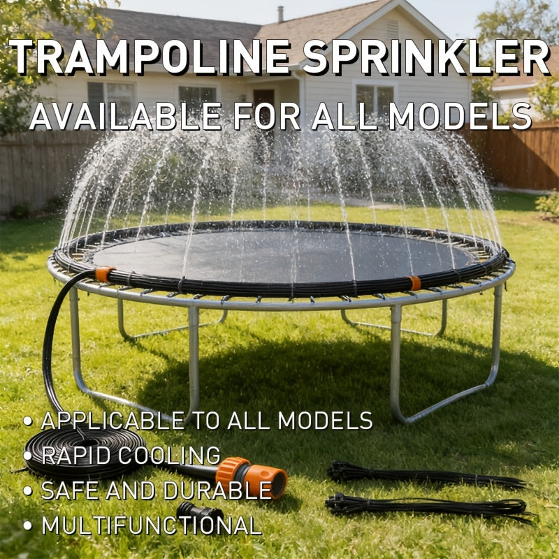 Bungee Jumping Sprinkler, Made Of PVC Material, 472.44 inch Long, With Hose For Water Spraying, Foldable, Portable, Suitable For Outdoor Use In Summer, Applicable To Families, Kindergartens, Playgrounds, Outdoors, A Great Summer Item