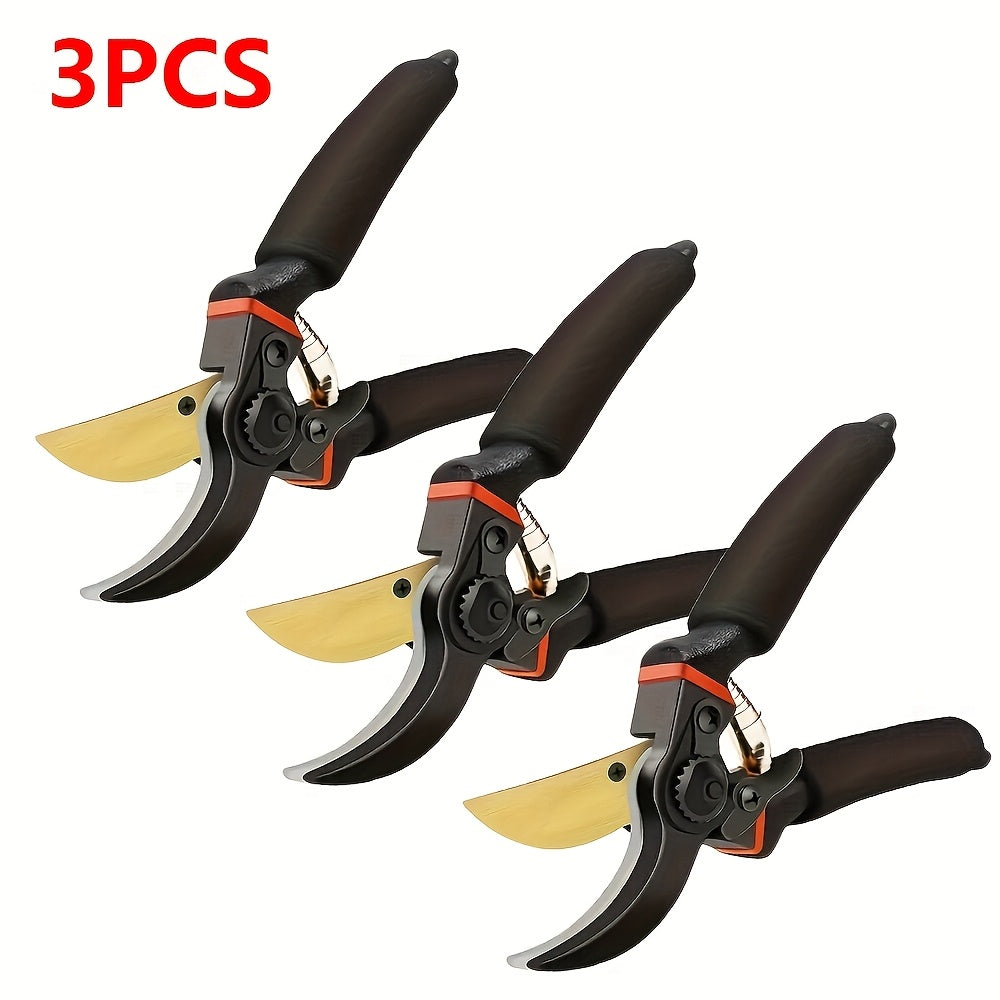 2pcs/3pcs Of Advanced Bypass Pruning Shears, Heavy-duty Ultra-sharp Manual Pruning Machine, Multi-functional Garden Pruning Tool, Heavy-duty Sharp Manual Pruner, Professional And Durable Plant Pruning Shears