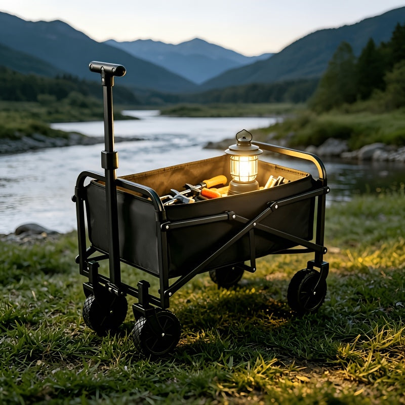 Foldable Sunshade Camping Cart, Ideal for Summer Outdoor Use Without Worrying about Sun Exposure