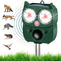 Solar Soundwave technology Animal Repeller, Sonic Animal Repeller, Motion Detection, Flashlights, Dog Cat Repellent, Squirrel, Raccoon, Skunk, Rodent, Fox, Deer, Bird Deterrents for Outside