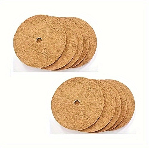 7 Pieces Of Coconut Fiber Cover Ring Tree Protection Mat, 15.7 Inch Coconut Shell Tree Protection, Tree Ring Mat Tree Tray Plant Mulch, Suitable For Indoor Or Outdoor Use