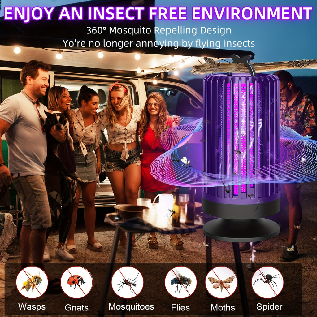 Indoor Electric Mosquito Trap with a Reusable Purple Light, Featuring a Whisper Mode, Covering an Area of 20 Square Meters, And Equipped with a Replaceable Grid for Killing Flies, Suitable for Home, Office, Or Dorm Use