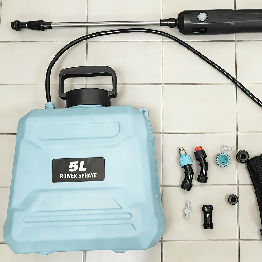 High-Efficiency Labor-Saving Electric Sprayer, Large Capacity, Kink-Resistant Hose, Backpack-Type Water Spray Can, 1.35 Gallon/5 Liter USB Rechargeable Electric Garden Sprayer. Portable Sprayer Equipped with a 25.9-inch Telescopic Wand, 3-setting