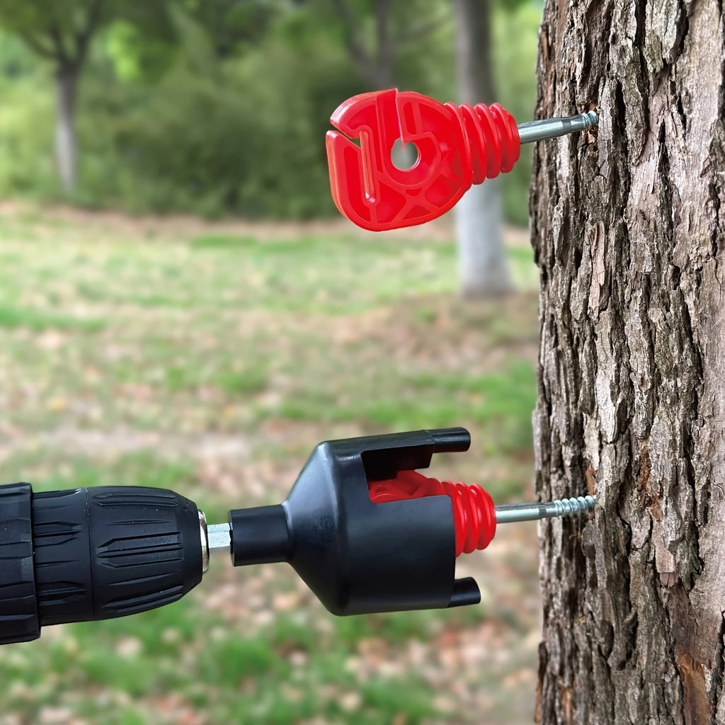 50/100pcs Metal Electric Fence Insulator - Includes Installation And Disassembly Tools, Self-Drilling Screws for Screwing In, Suitable for Wooden Posts in Homes, Pastures - Livestock And Agricultural Fences, High Wall Electric Fence Additions