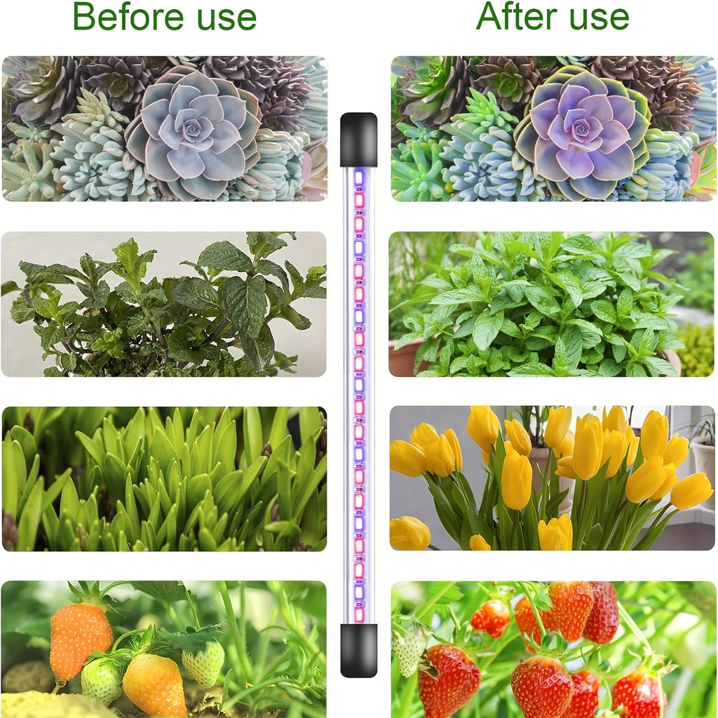 Grow Lights For Indoor Plants, 5 Heads Red Blue White Full Spectrum Plant Light With 29-61" Adjustable Tripod Stand, Indoor Grow Lamp With Remote Control And Auto On/Off Timer Function, Wireless Remote Control, Wired Lights