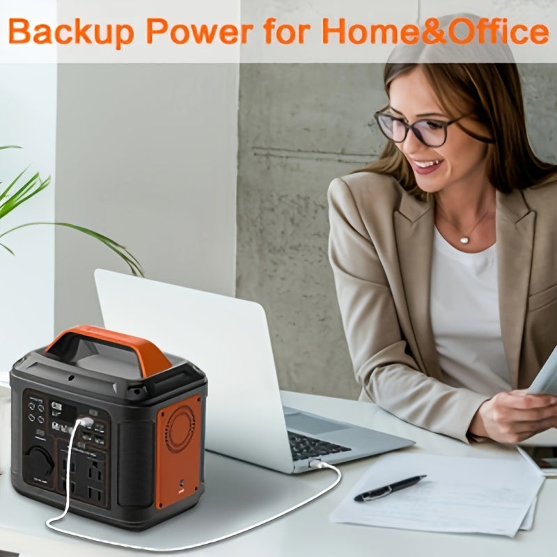 SBAOH 300W Portable Power Station 296Wh 80000mAh Solar Powered Generator with 100W PD Fast Charging, 13 Outlets, Digital Display, Lithium-ion Battery for Home Backup, RV Camping, And Emergency Power - (60W Solar Panel Is Optional)