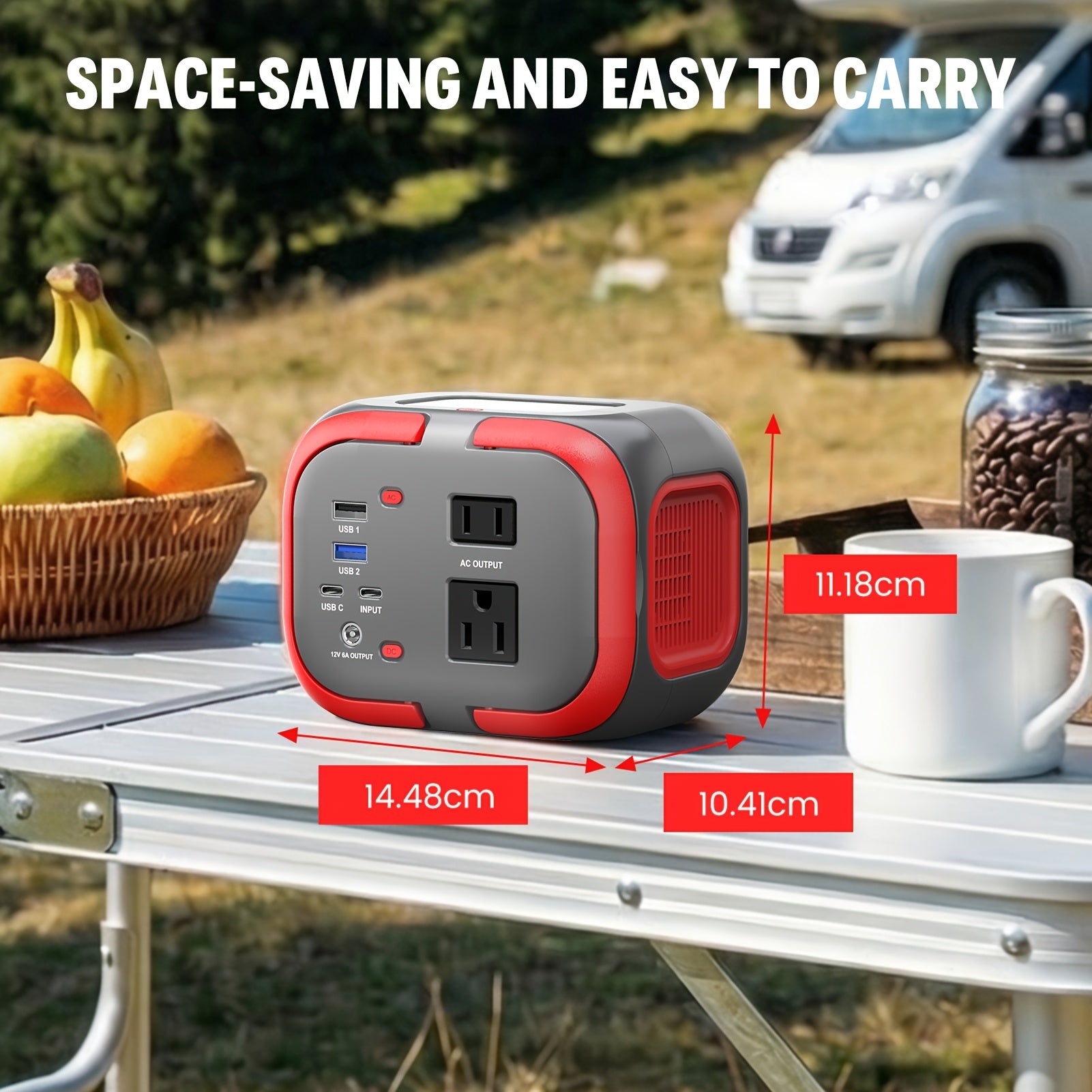 [Portable Solar Generators] 120W Portable Power Station 97.68Wh with AC USB-C USB-A DC Output Power Bank Fasting Charging Solar Generators for Outdoor Camping RV Traveling Emergencies Home Use