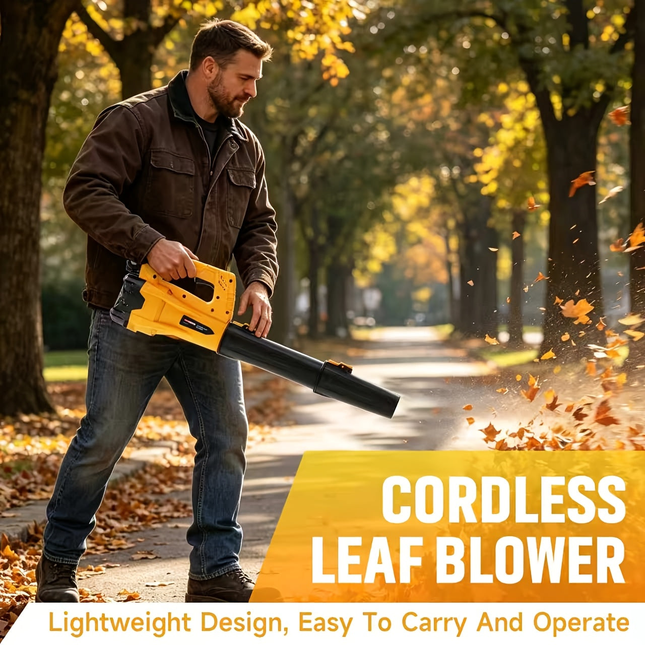 20V Leaf Blower - 160MPH High-Speed, Lightweight, Equipped with 2X 4.0Ah Batteries And Fast Charger. Perfect for Lawn, Yard, Patio, And Driveway Cleaning, an Excellent Home Helper for Winter Storms/Blizzards