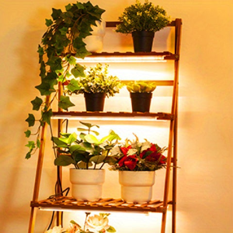 4 Bars 13" Grow Lights for Indoor Plants, 192 Leds Full Spectrum Plant Grow Light Strips with Auto On/Off Timer 3/9/12H, 10 Brightness, 3 Switch Modes Sunlike Growing Lamps for Hydroponics Succulent