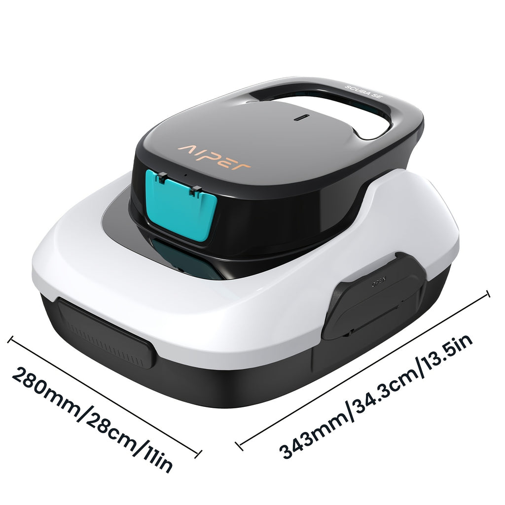 Refurbished AIPER Pool Cleaner Robot for Above Ground Flat Pools Up to 860 Sq.ft Cordless Pool Cleaner with 90-Min Runtime, Smart Self-Parking, Lightweight, Pool Vacuum Scuba SE
