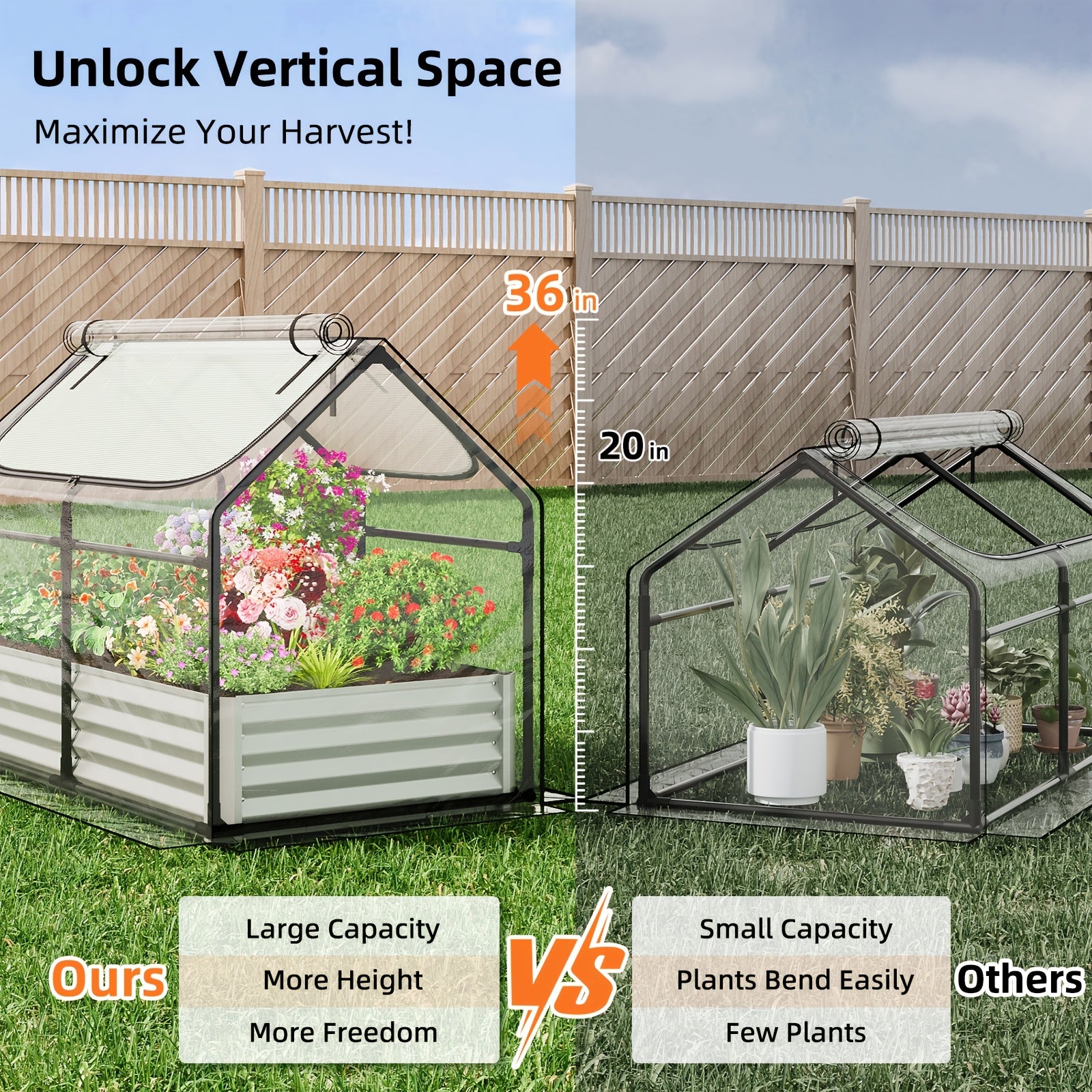 TOMNK Mini Greenhouse, Greenhouse Portable Quick-Setup Small Tabletop Waterproof UV Protected PVC/PE Cover Shelter for Outdoors/Indoors, Top 2 Layers, with Additional Ultra-Fine Insect Mesh, 4*2*3ft/6*3*3ft, Clear/Green.