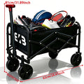 ENB Foldable High-Capacity Garden Cart with Quiet Swivel Wheels And Dual Brakes, Durable Fabric Cover All-Terrain Hand Cart Ideal for Outdoor Camping, Picnics, Shopping, And Street Vending. Perfect for Groceries, Shopping, Gardening, And Camping.