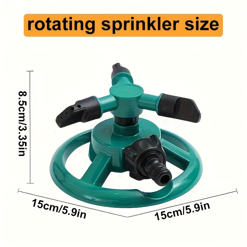 Garden Sprinkler - 360 -Degree Rotation - Efficient Watering for Lawns & Plants | Easy Setup & Water-Saving