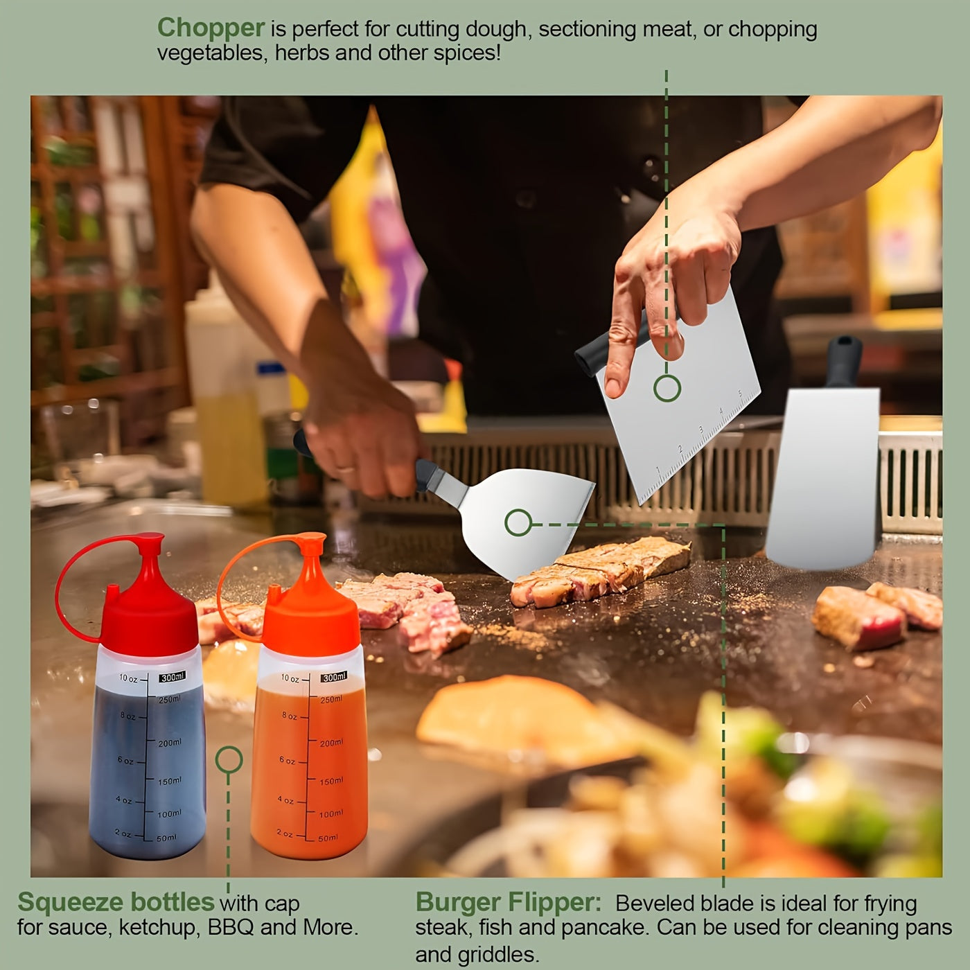 17/19pcs Of Flat-bottomed Baking Tray Accessories Set, Barbecue Set, Barbecue Accessories, Teppanyaki, Meat Pressure Plate, Kitchen Tools, Suitable for Family Kitchens, Outdoor Barbecues And Courtyard Dinners.