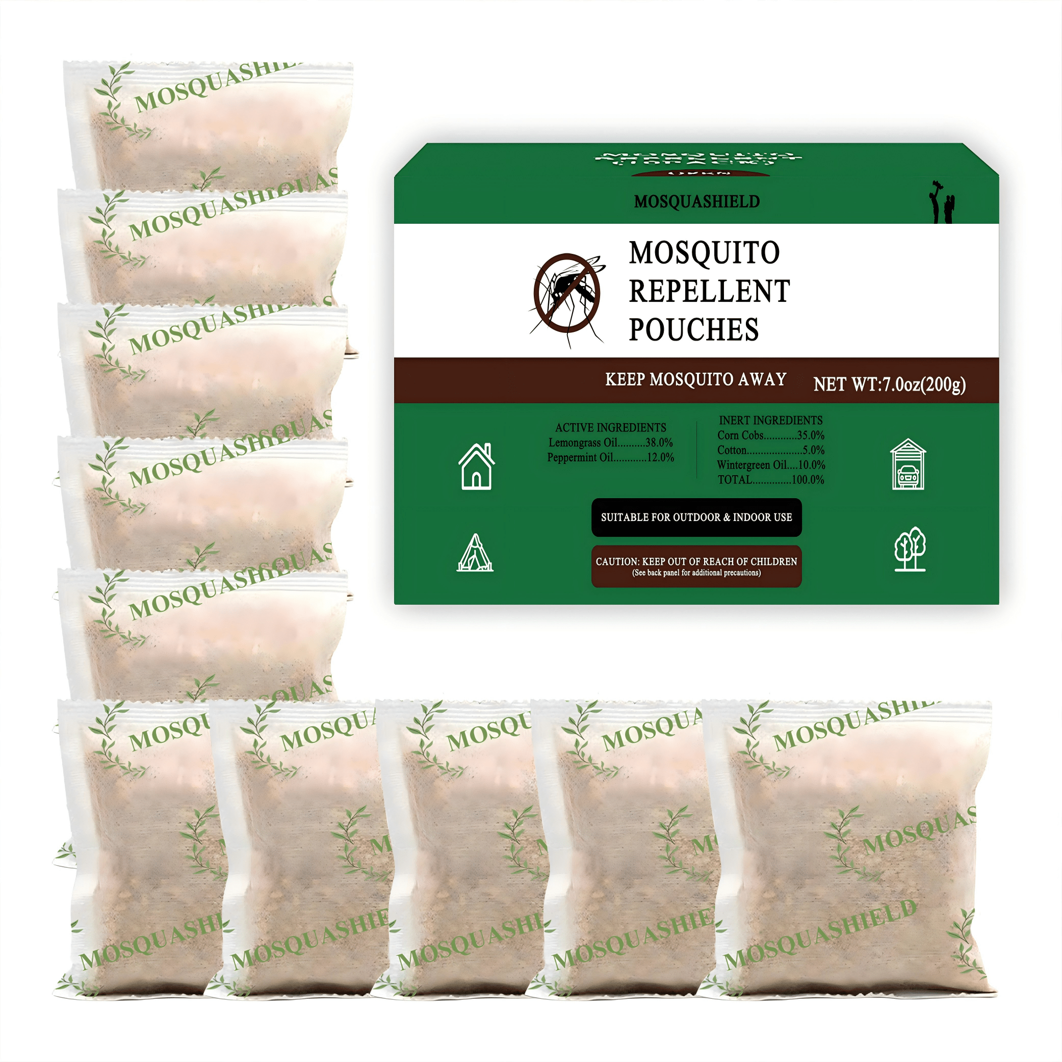 Mosquito Repellent for Patio, Indoor Mosquito Repellent Sachet, Mosquito Control for Garage, Outdoor Yard Mosquito Spray, Mosquito Repellent for Room, Travel Mosquito Repellent –  Must-Have Summer Mosquito Repellent 10 Pack