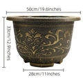 2pcs 20 Inches Resin European Flower Pots - Pots with Thick Paint, Durable Construction, Drainage Holes, and Classic Design